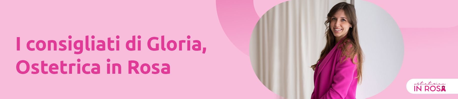 Hero banner desktop Landing page ostetrica in rosa