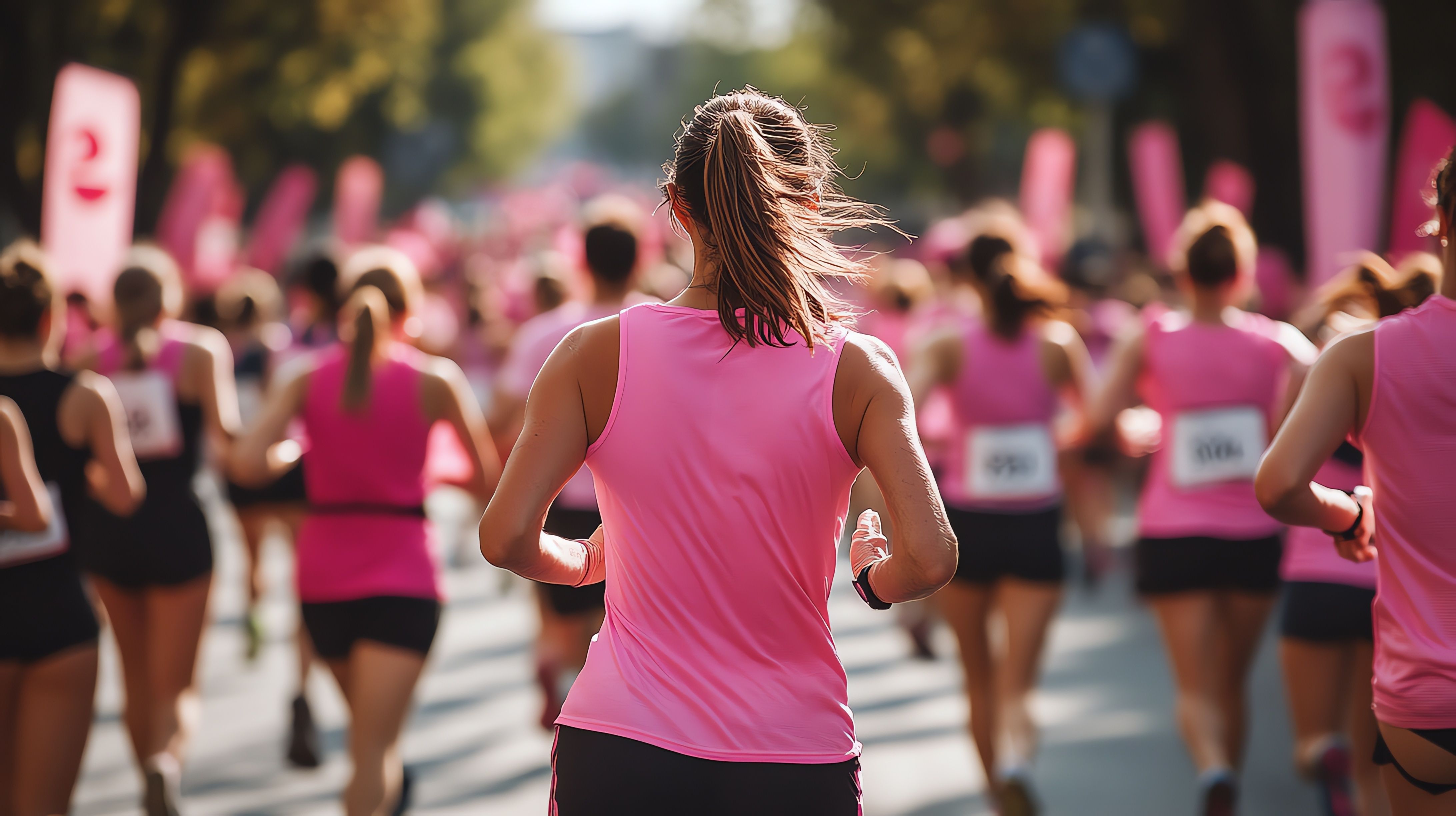 woman running with number her back